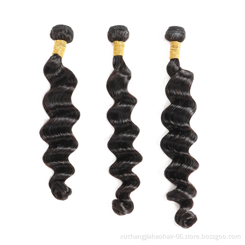 100% Cuticle Aligned Loose Wave Hair Bundle  Brazilian Virgin Remy Hair Weave Extensions Factory Price